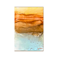 Molten Plateau -Alcohol inks on wooden panel with resin 7.75 x 12 inches