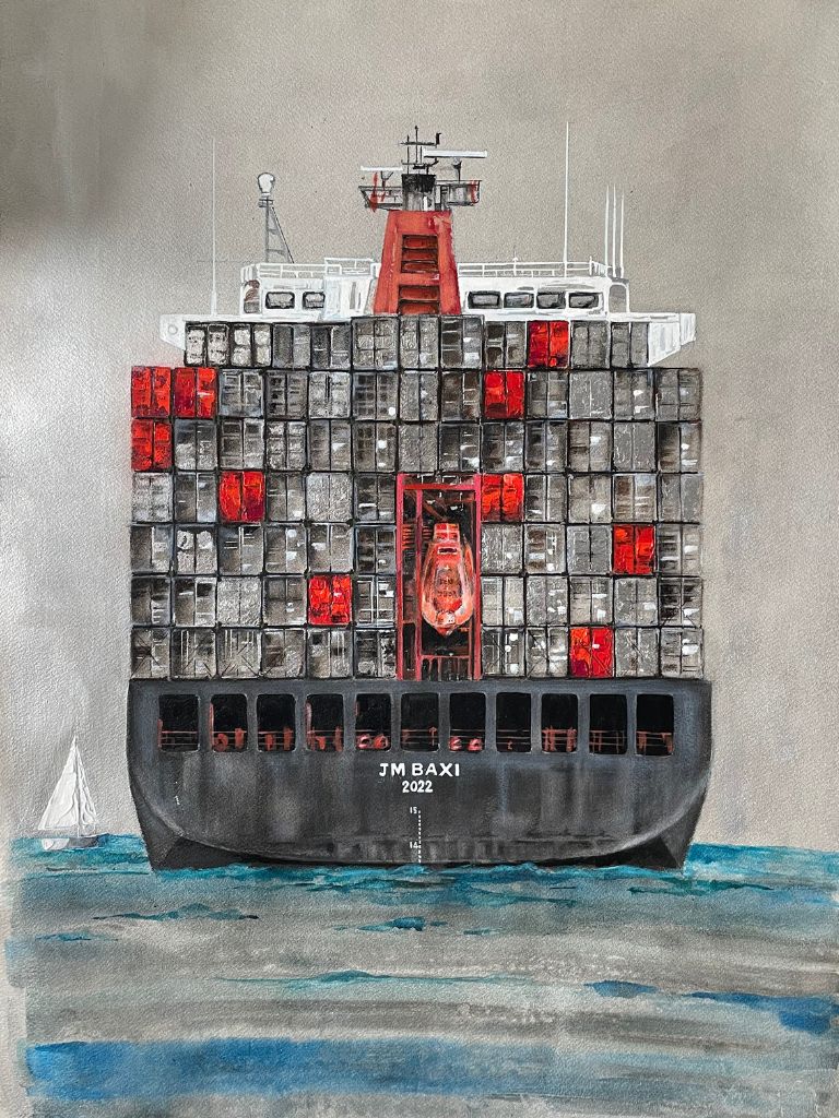 Cargo Ship 24 x 36 in