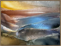 Alcohol inks on wooden panel with resin 24 X 36 INCHES