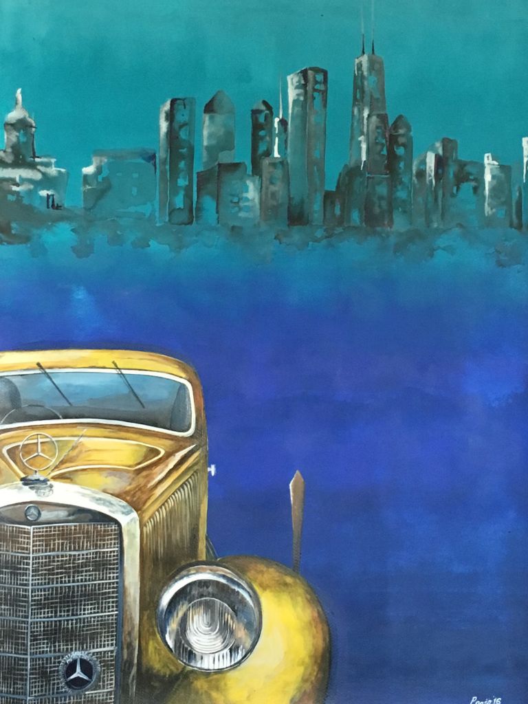 Mercedes Benz 220 24 x 36 in
