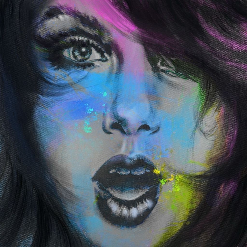 Simulated Taylor Swift 3 12 x 12 in