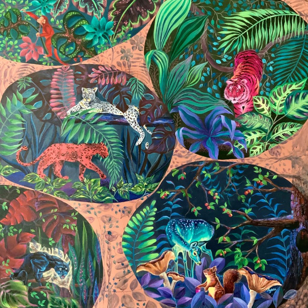The Enchanted Forest 40 x 40 in