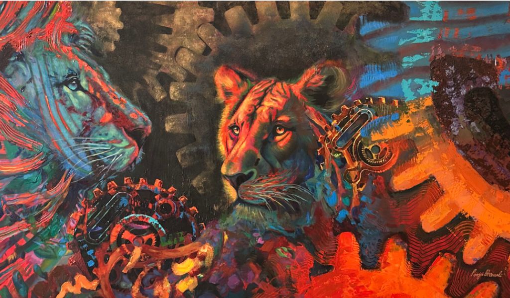 Timeless Roar 63 x 36 in
