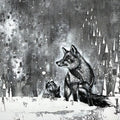 Winter Wolves 20 x 20 in